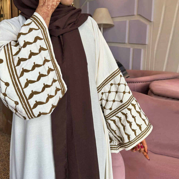 Palestinian Keffiyeh Open Abaya - Image 5