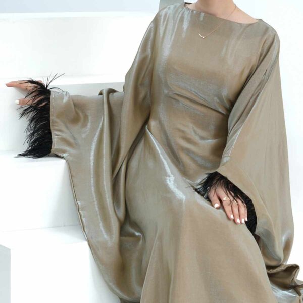 Shining Polyester Modern Closed Abaya - Image 2